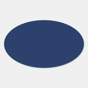 Deep Sea Blue Oval Sticker