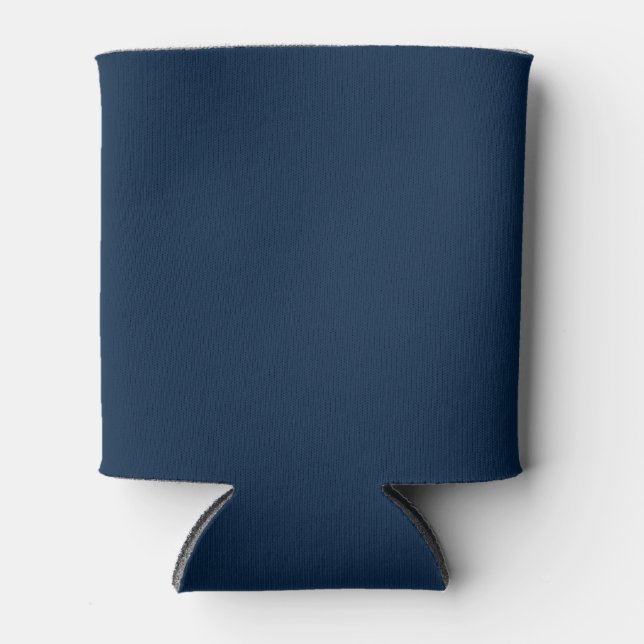 Deep Sea Blue Solid Colour Can Cooler (Front)