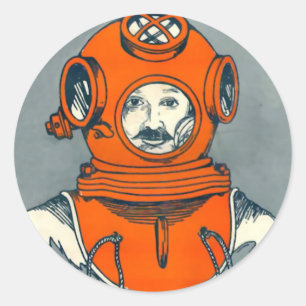 Deep Sea Diver 2 Classic Round Sticker