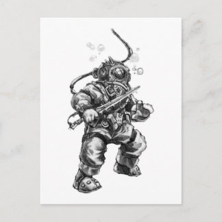 Deep Sea Diver Postcard