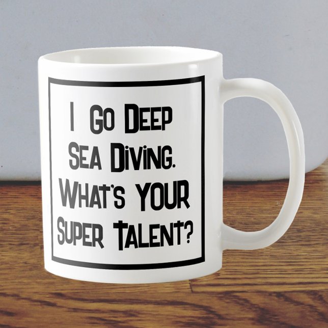 Deep Sea Diver Super Talent. Café Mug (Créateur téléchargé)