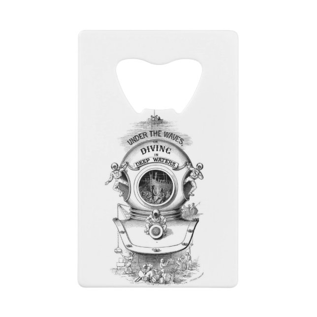 Deep Sea Diving Helmet Credit Card Bottle Opener (Front)