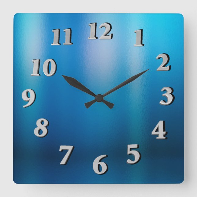 Deep Sea Exploration Square Wall Clock (Front)
