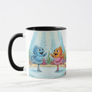 Deep Sea Figure Skating: Sparkling Fish Ballerina Mug