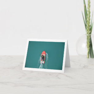 Deep Sea Fishing Adventure – Angler Reeling Photo Card