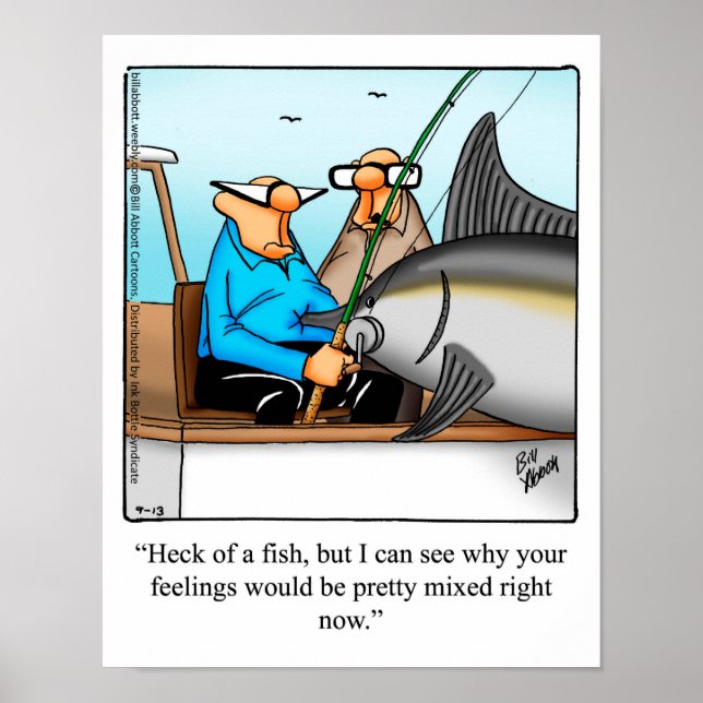 Deep Sea Fishing Humour Poster (Front)