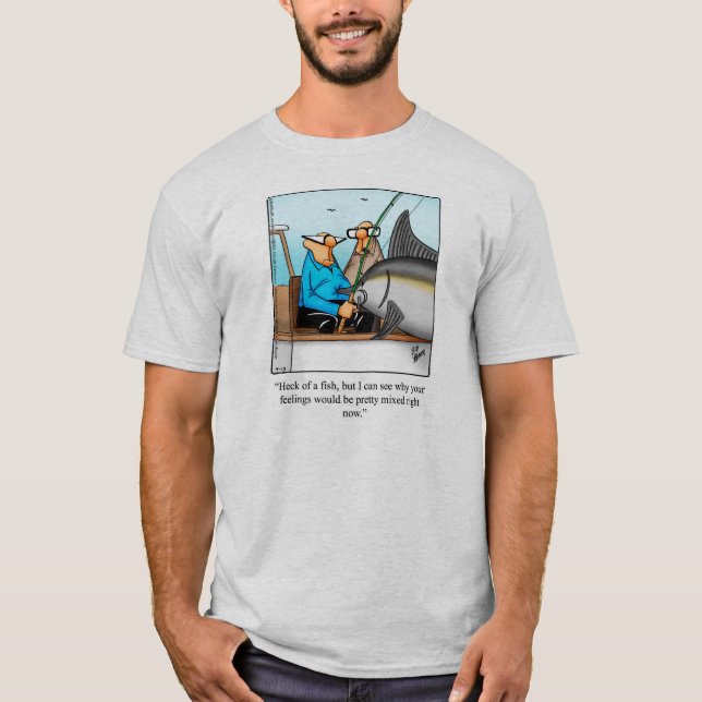 Deep Sea Fishing Humour Tee Shirt (Front)