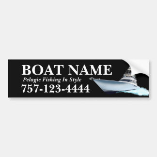Deep Sea Fishing Yacht w/ Billfish Bumper Sticker