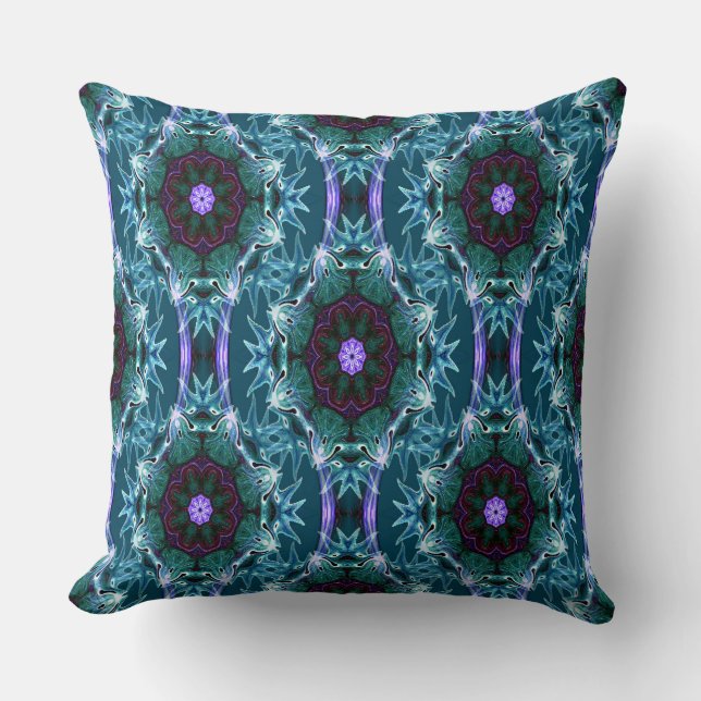 Deep Sea Flowers..... Throw Pillow (Front)