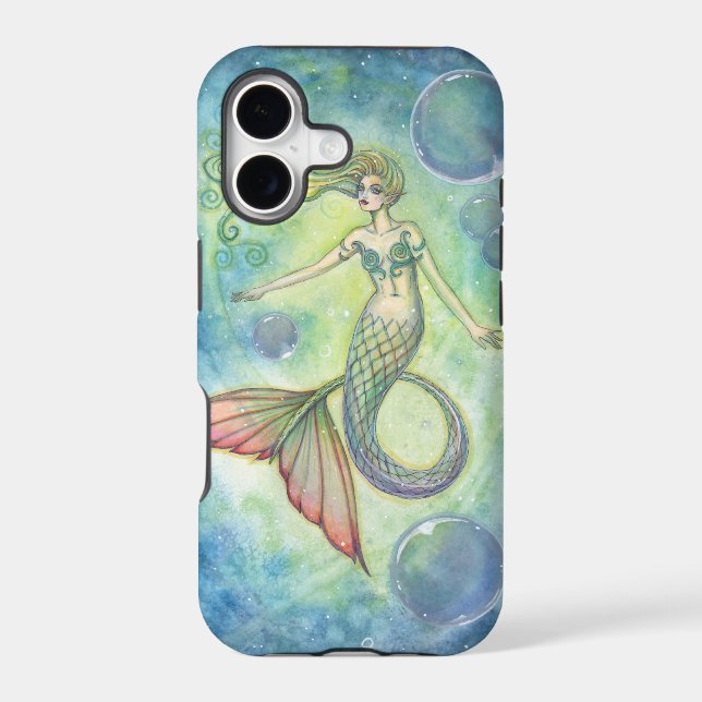 Deep Sea Galaxy Mermaid iPhone Case (Back)