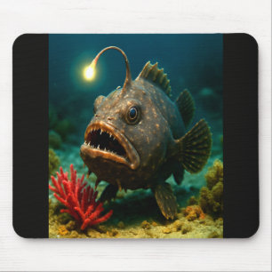 Deep Sea Glow: The Anglerfish Mouse Pad