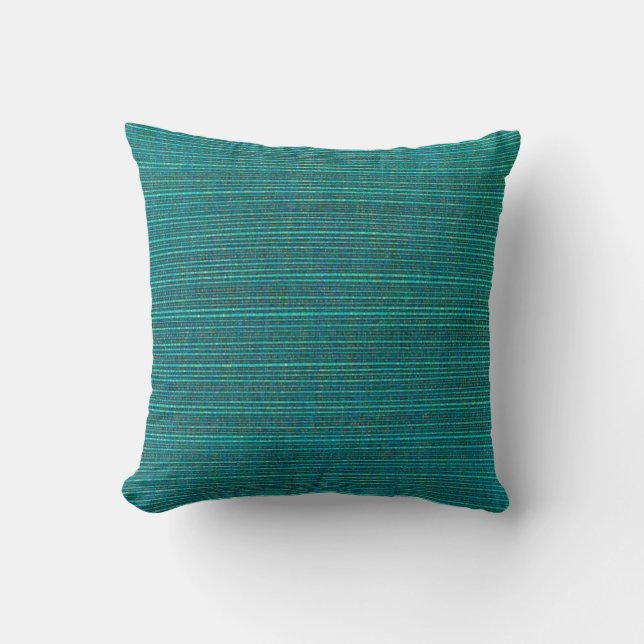 Deep Sea Green Throw Pillow (Front)