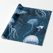 Deep Sea Jellyfish Wrapping Paper