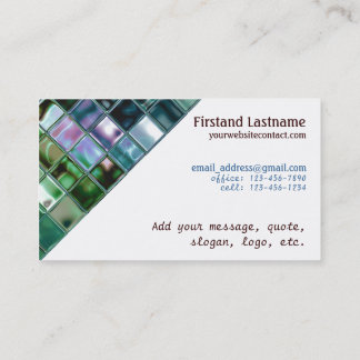 Deep Sea Liquid Mosaic Tile Art Business Card