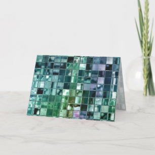 Deep Sea Liquid Mosaic Tile Art Card