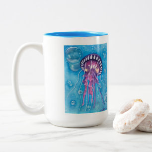 Deep Sea Medusa Two-Tone Coffee Mug