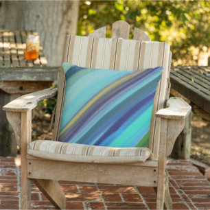 Deep Sea Ocean Shades Of Blue Outdoor Pillow