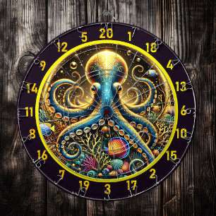 Deep Sea Octopus Art Dartboard