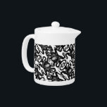 Deep Sea Octopus Black on White Illusion Effect<br><div class="desc">Green Tea Pot Glowing deep sea octopus design,  featuring black-on-white illusion effect; Yet the background colour is changeable under customize option.</div>