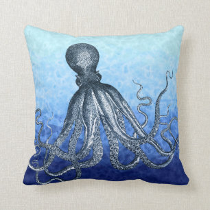 Deep Sea Octopus Throw Pillow