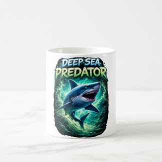 Deep sea predator shark coffee mug