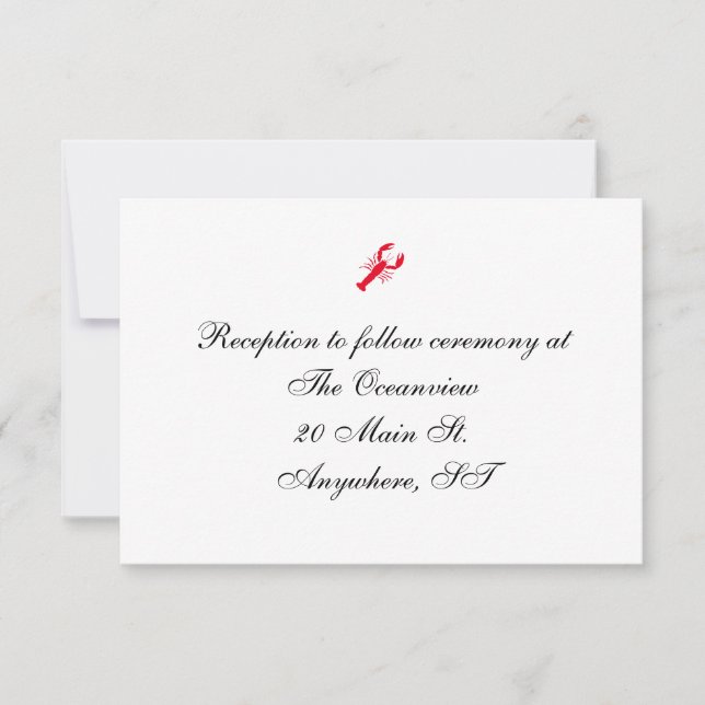 "Deep Sea" Reception Cards (Front)