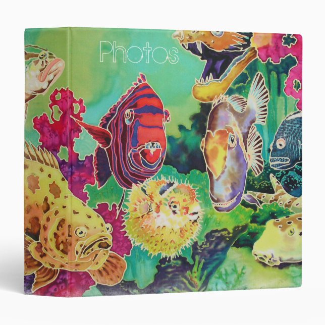 Deep Sea Tropical Fish Photo Album binder (Front/Spine)