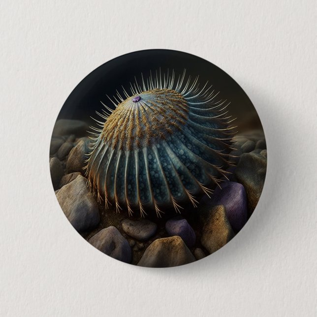 Deep Sea Urchin 2 Inch Round Button (Front)