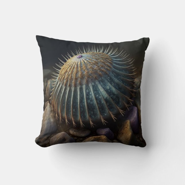 Deep Sea Urchin Throw Pillow (Front)