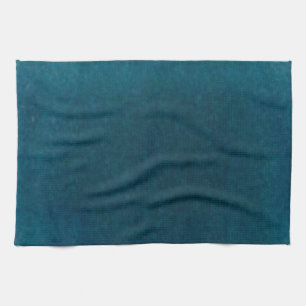 Deep Sea Watercolor - Dark Teal Blue and Aqua Kitchen Towel