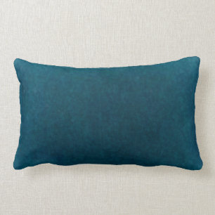 Deep Sea Watercolor - Dark Teal Blue and Aqua Lumbar Pillow