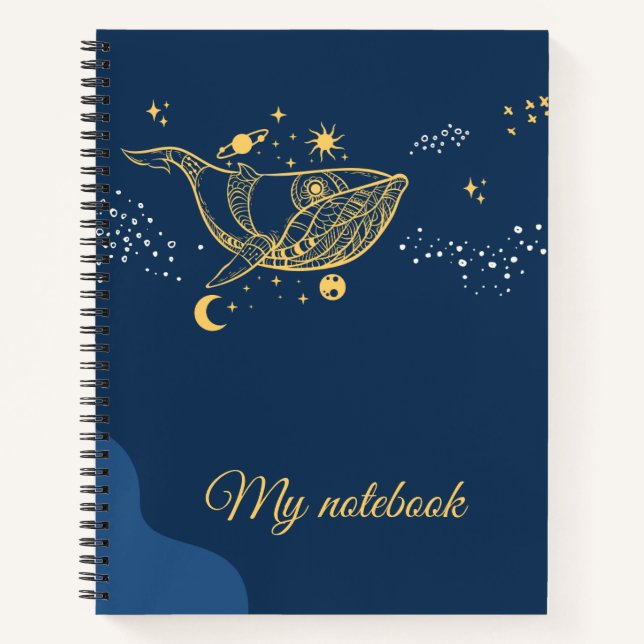 Deep Sea Whales Notebook – Ocean Depths Journal  (Front)