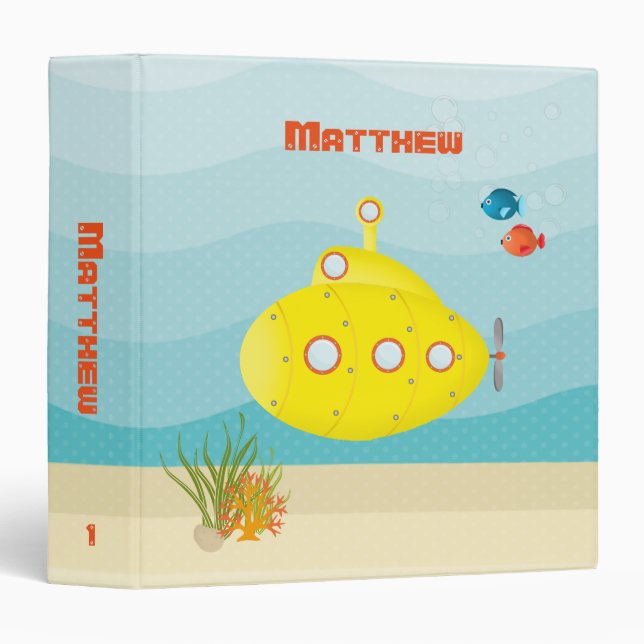 Deep Sea Yellow Submarine Binder (Front/Spine)