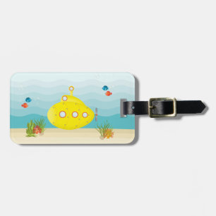 Deep Sea Yellow Submarine Luggage Tag