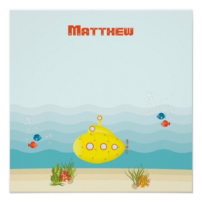 Deep Sea Yellow Submarine Poster (Front)