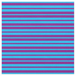 Deep Sky Blue and Purple Pattern Fabric