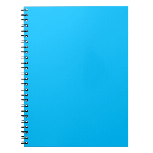 Deep Sky Blue Elementary School Colour Design Notebook (Front)