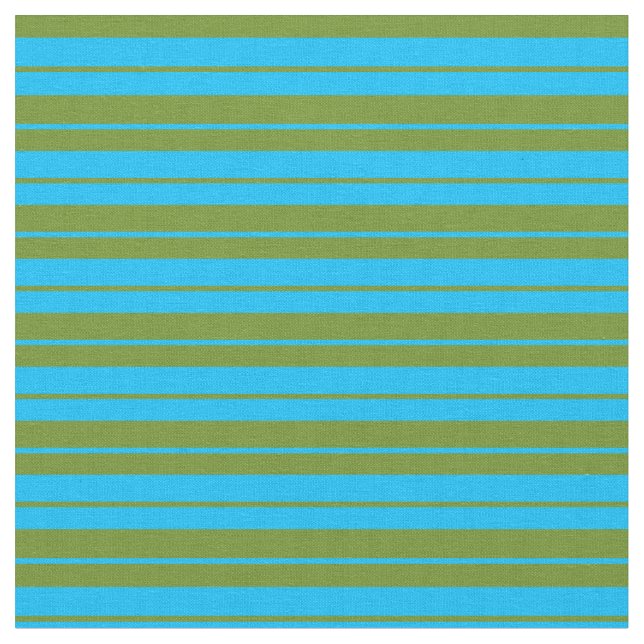 Deep Sky Blue & Green Coloured Pattern Fabric (Close Up)