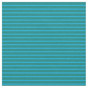 Deep Sky Blue & Teal Coloured Stripes Fabric