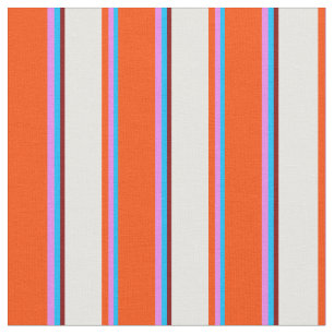 Deep Sky Blue, Violet, Red, White & Maroon Colored Fabric