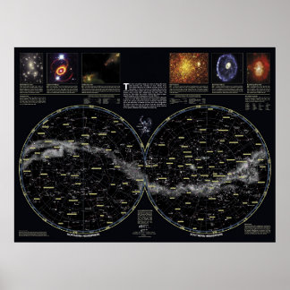 Deep Sky Star Chart Poster