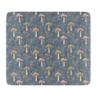 Deep Slate Gray Fungi Minimalist Moody Gift Cutting Board
