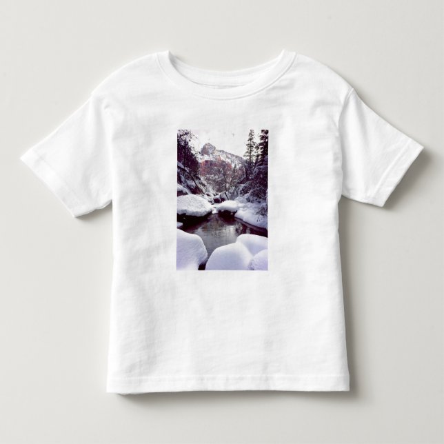 Deep snow at Middle Emerald Pools Toddler T-shirt (Front)