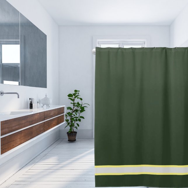 Deep Solid Sage Green with Yellow Stripe (Creator Uploaded)