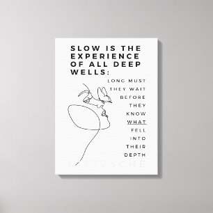 Deep Soul Introvert philosophy quote Nietzsche  Canvas Print