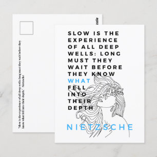 Deep Soul philosophy quote Nietzsche Postcard
