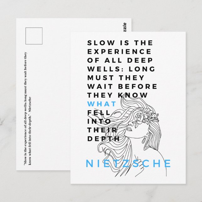 Deep Soul philosophy quote Nietzsche  Postcard (Front/Back)