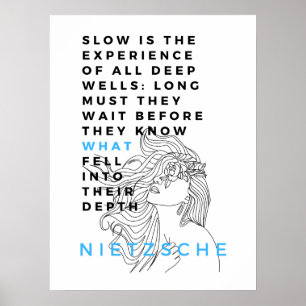 Deep Soul philosophy quote Nietzsche Poster