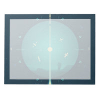 Deep Space Atomic Clock Poster, Blue Version.