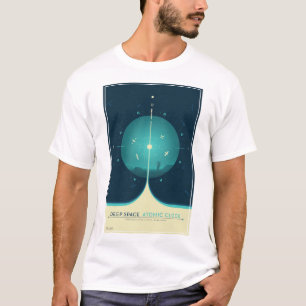 Deep Space Atomic Clock Poster, Blue Version. T-Shirt
